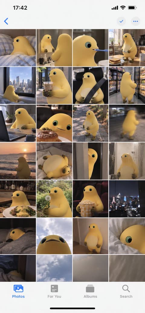 Camera roll of anyone's day, from one image