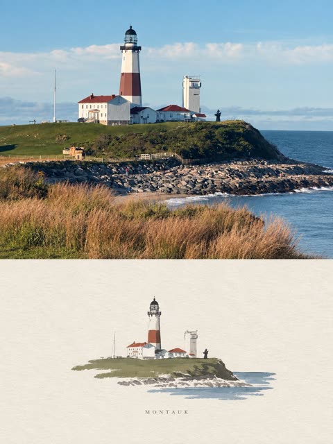 Turn each photo into a quiet editorial illustration poster