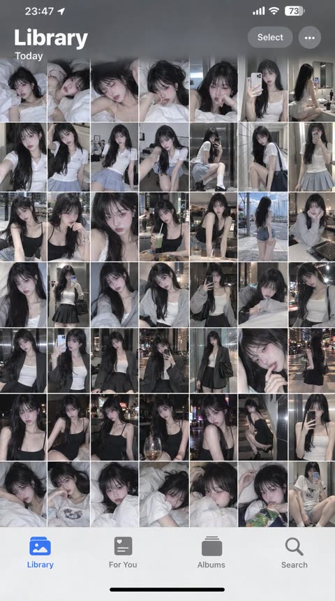 A full day as an iPhone Photos library screenshot