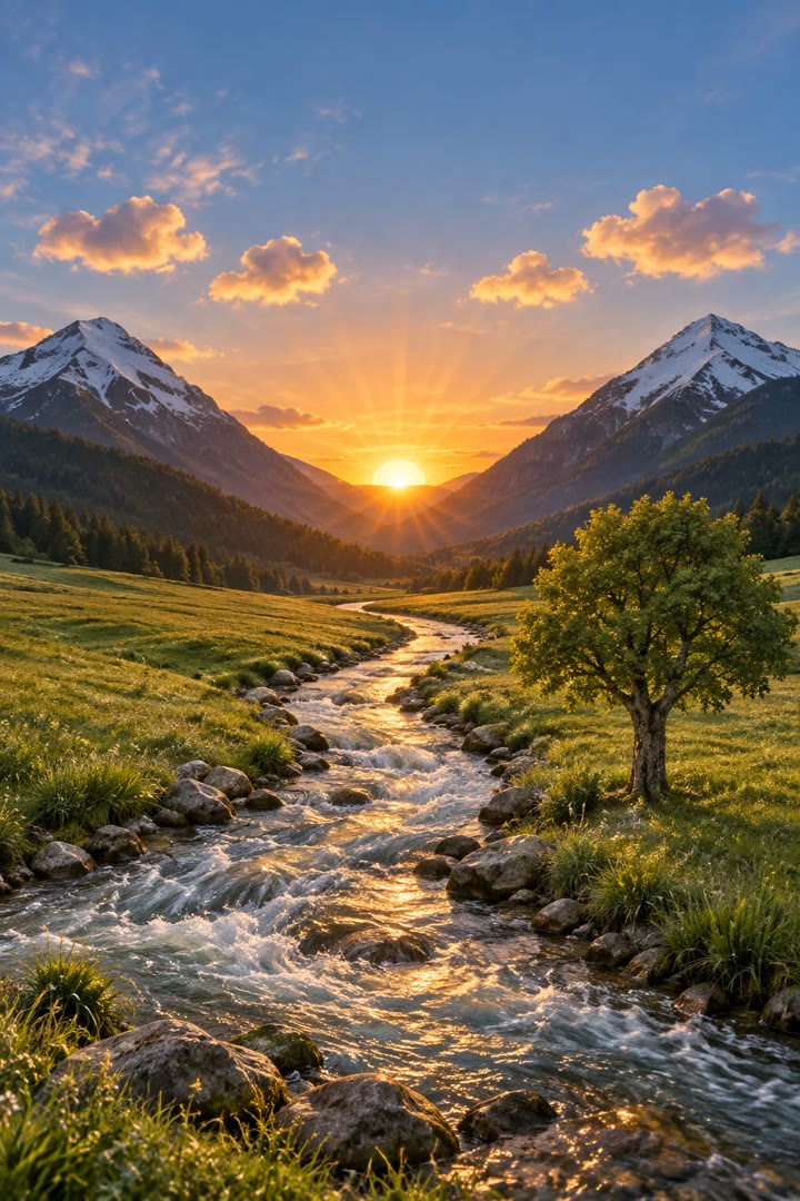 Line drawing of a river valley rendered as a photo