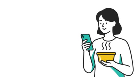 Flat Vector Curry Delivery Explainer Animation