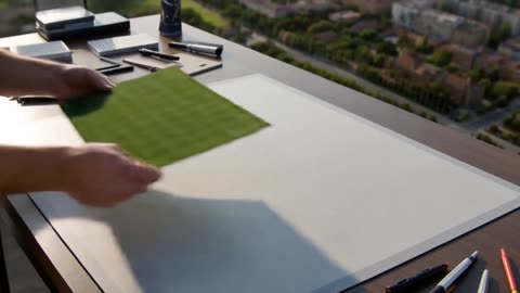 双手延时搭建迷你体育场