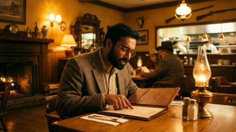 Ordering dinner with an Indian English accent