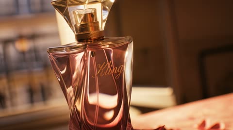 Perfume ad by a Paris window