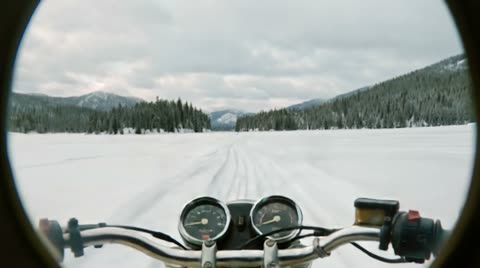 Snowmobile run in six shots
