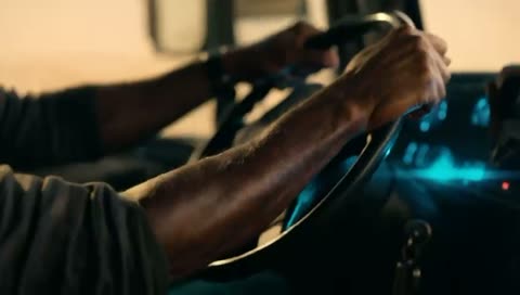 Truck driver in four handheld shots