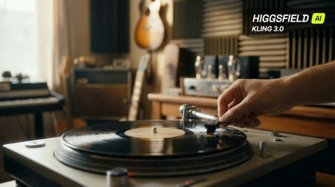 Turntable Push-In to Stylus Needle Macro