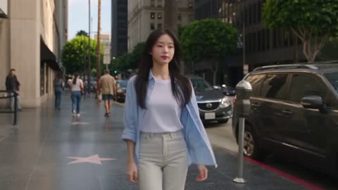 两位超速女孩在空城街头相遇