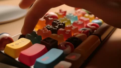 Keyboard made of candy